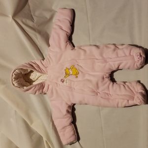 Baby snow suit, Disney, pink, size 0-3 months